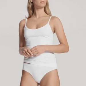CALIDA Natural Joy Unterhemd, Verstellbare Träger, Für Damen 001 WEISS 9