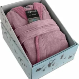 Auslauf 😀 Normani® Unisex Baumwoll-Bademantel Rob Rosa/ Hellrosa 🥰 17