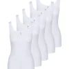 POMPADOUR Unterhemd / Tanktop 5er Pack – Organic Cotton Weiß 19
