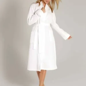Auslauf 💯 TAUBERT Damen Piquée Bademantel Länge 120cm Thalasso White 👍 8