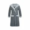 Am billigsten 🎁 ESPRIT Bademantel Damen Kapuze Day Grey Steel – 740 Grau ⌛ 5