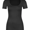 Großhandel 🎁 HANRO Unterhemd, Baumwolle, Rundhalsausschnitt, Für Damen 0019/ BLACK 👏 17