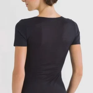 Großhandel 🎁 HANRO Unterhemd, Baumwolle, Rundhalsausschnitt, Für Damen 0019/ BLACK 👏 12