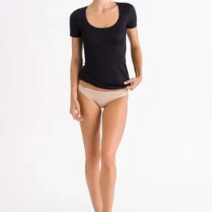 Großhandel 🎁 HANRO Unterhemd, Baumwolle, Rundhalsausschnitt, Für Damen 0019/ BLACK 👏 16