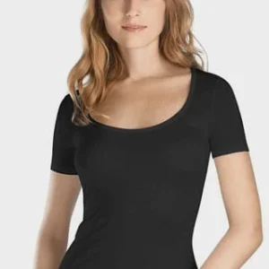 Großhandel 🎁 HANRO Unterhemd, Baumwolle, Rundhalsausschnitt, Für Damen 0019/ BLACK 👏 18
