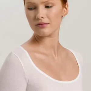 Billig 👍 HANRO Unterhemd, Baumwolle, Rundhalsausschnitt, Für Damen 0101/ WHITE ⌛ 15