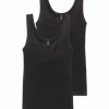 Auslauf 😍 SCHIESSER Unterhemd, 2er-Pack, Stickerei, Für Damen Schwarz 🎁 11
