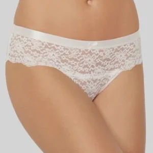 MANGUUN Hüftslip, Spitze, Schleife, Für Damen 140 WEISS 8