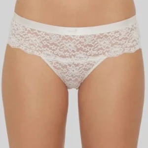 MANGUUN Hüftslip, Spitze, Schleife, Für Damen 140 WEISS 10