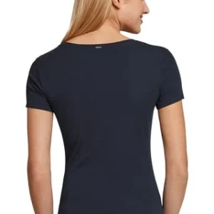 SCHIESSER Naturschönheit Unterhemd, V-Ausschnitt, Feinripp, Für Damen C8 804 NACHTBLAU 9