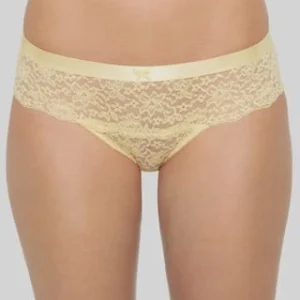 MANGUUN Hüftslip, Spitze, Schleife, Für Damen 031 GELB HELL 11