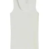 SCHIESSER Personal Fit Unterhemd, Melange, Ziernaht, Für Damen Naturweiß 16