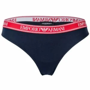 Bestpreis 🔔 EMPORIO ARMANI Damen Brazilian Briefs, 2er Pack – Slips, Stretch Cotton, Einfarbig Marine 🎁 10