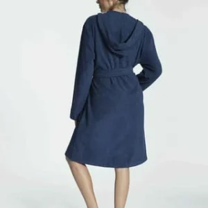 Schlussverkauf 🧨 TAUBERT Damen Bademantel Mit Kapuze, 100cm Senses Navy ⭐ 9