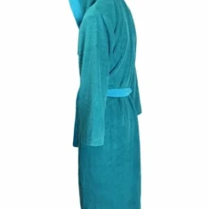 Billig 🔔 Normani® Bademantel Two-Tone Petrol/ Türkis 🥰 13