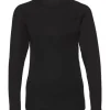 Moorhead Unterhemd, Rundhals, Langarm, Für Damen SCHWARZ 16