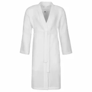 Auslauf 😉 VOSSEN® Bademantel Unisex Kimono Wellington-L Weiß – 030 Weiß 🔥 6