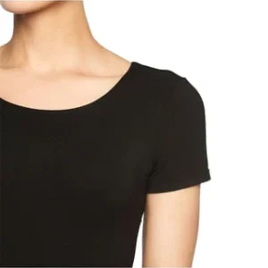 Bamboo Basiscs© Damen T-Shirt KATE, 2er Pack – Unterhemd, Rundhals, Single Jersey Schwarz 12