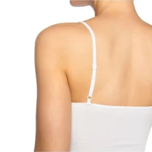 Bamboo Basiscs© Damen Spaghetti Top VERA, 2er Pack – Unterhemd, Single Jersey Weiß 12
