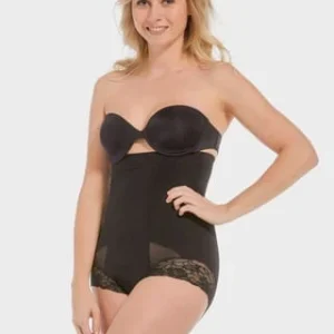 MAGIC BODYFASHION® Super Control Highwaist-Slip, Spitze, Für Damen SCHWARZ 25