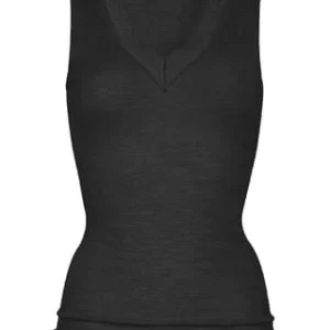 Mey Silk Touch Wool Unterhemd, V-Ausschnitt, Melange, Für Damen 3 SCHWARZ 10
