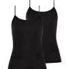 Mey Spaghetti Top 2er Pack Emotion Schwarz 11